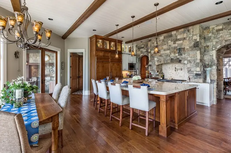 Kitchen Island with Chairs Around it