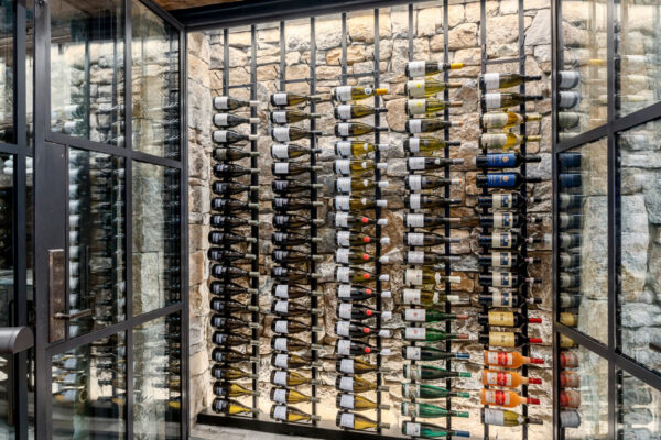 wine cellar with double doors