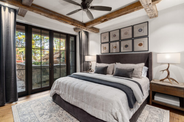 bedroom with large windows