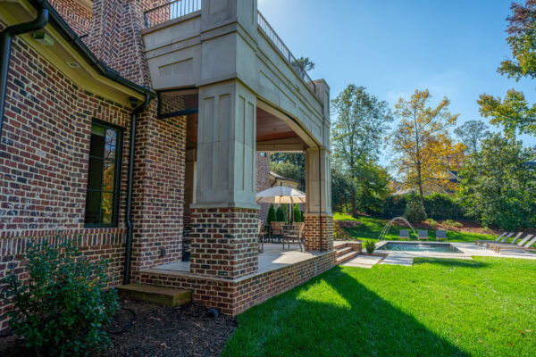 Rear porch of Downtown Greenville Residence