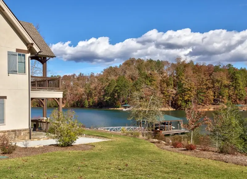 The Backyard View of the Lake and Dock