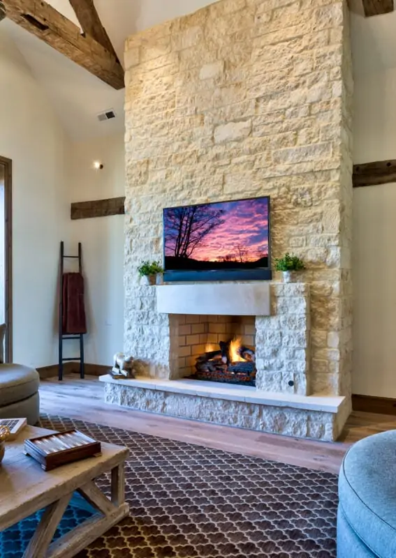 TV and Fire Place View