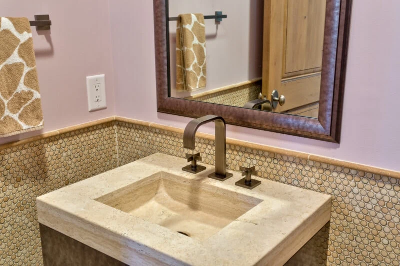 Bathroom Sink and Mirror