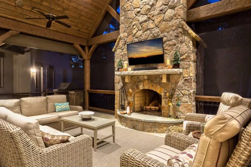 outside living room