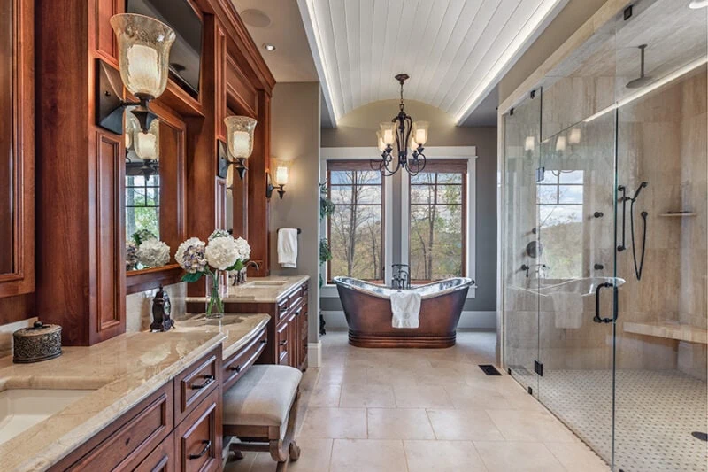 Bathroom Vanity, Tub and Shower