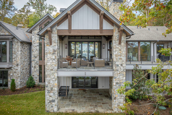 The Cliffs at Keowee Falls South V back exterior showing off the balcony and porch