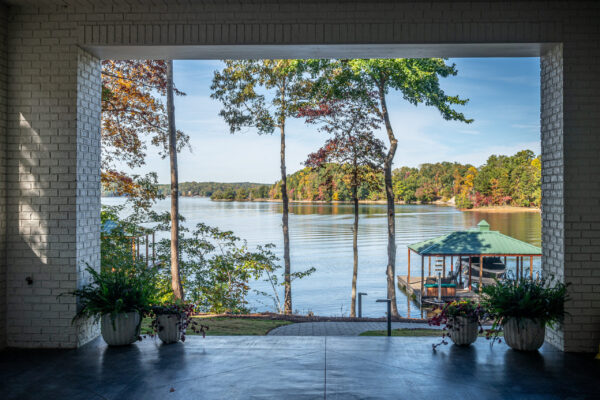 lakeside view of landing at keowee springs residence