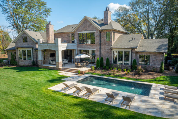 back exterior and pool of Downtown Greenville Residence