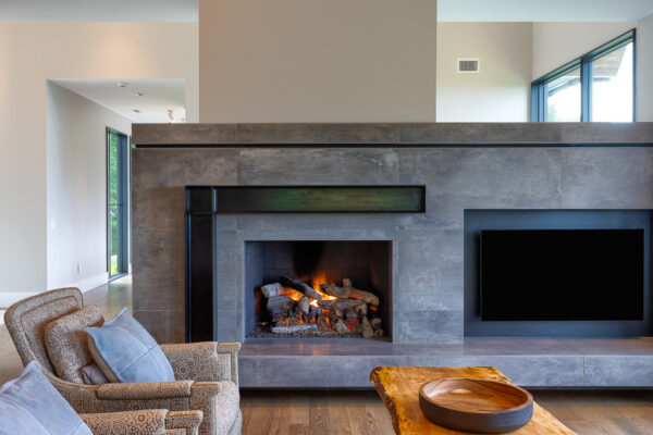 image of fireplace in living room