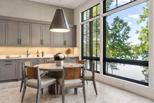 dining room with a round table