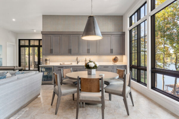 dining room with a round table