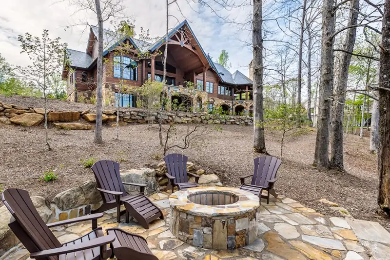 Backyard of House, View from the Fire pit