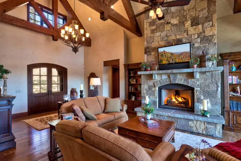 Living Room with View of Front Doors