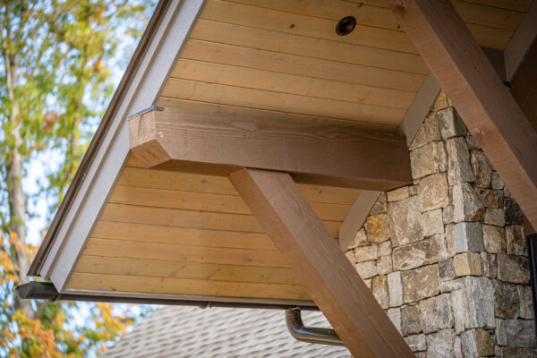 The Cliffs at Keowee Falls South V wooden beams on the front entrance