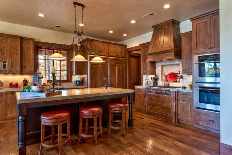 Kitchen Island with Chairs Around it