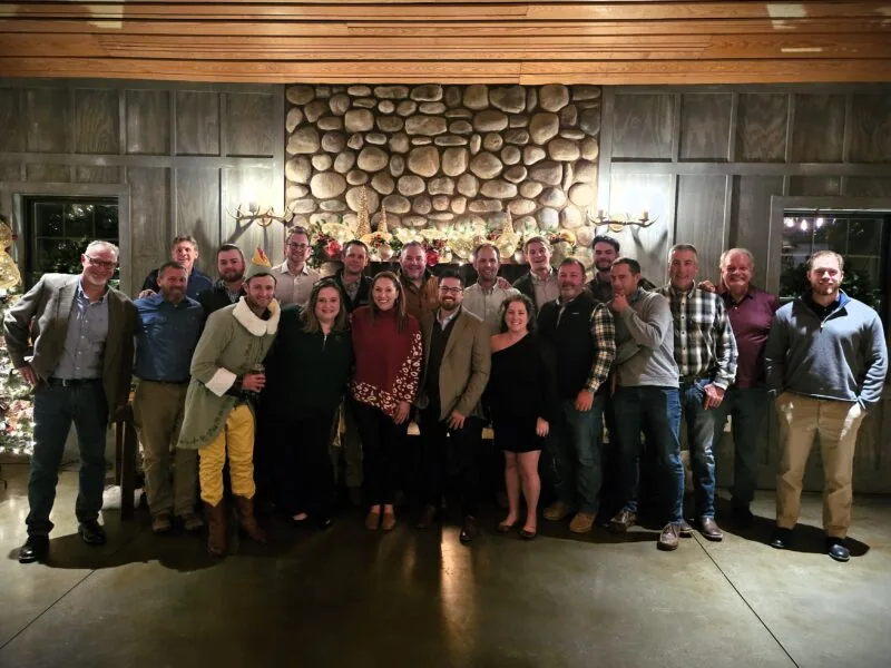 Ridgeline Construction group team image from their Christmas party