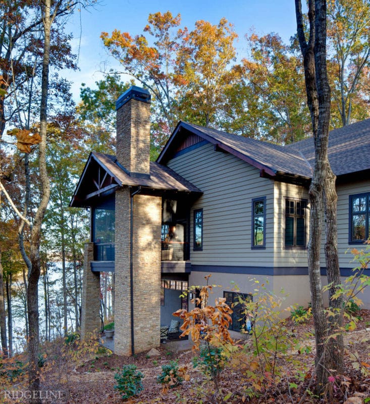 side view of house in wooded area