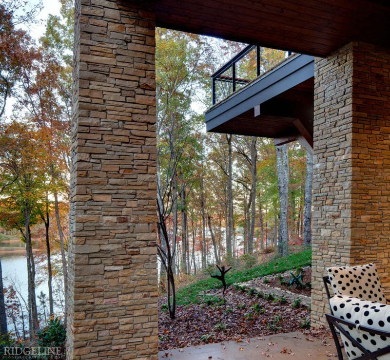 view of trees behind house