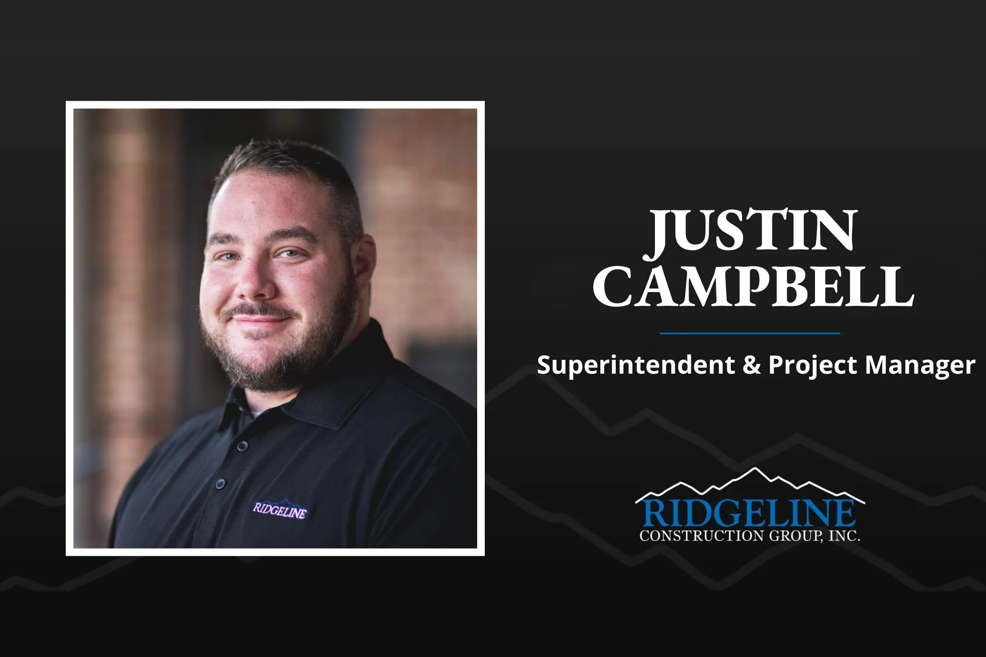 Employee Spotlight graphic for Justin Campbell