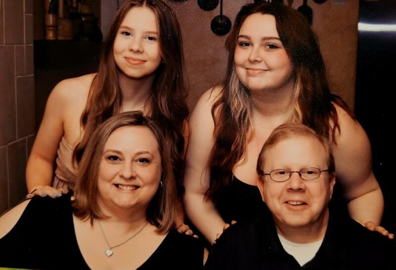 Maggie Josephson with her husband and two daughters.