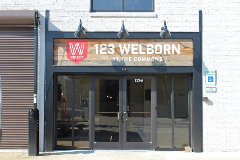 123 Welborn at the commons storefront