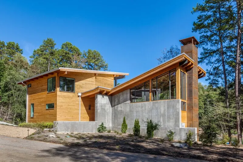 Exterior of mountain modern style home