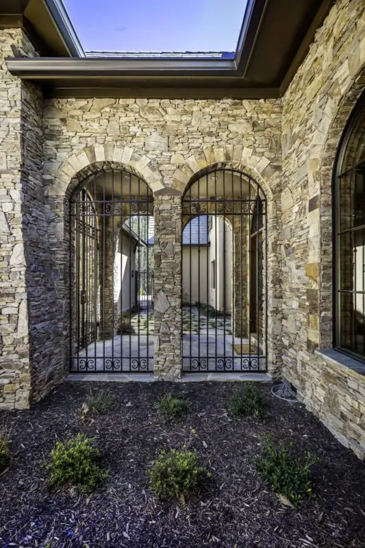 Outside Walkway with Gated Doorways