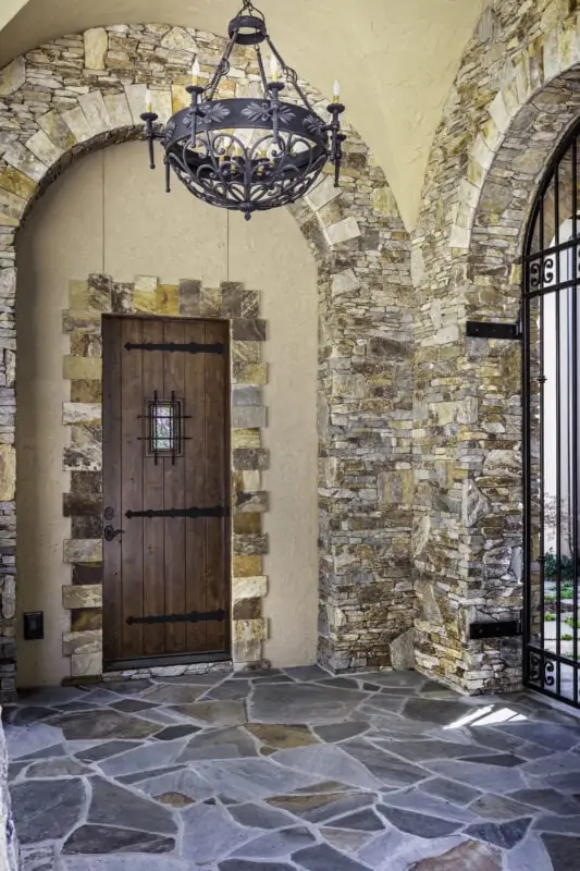 Outside Doorway and Chandelier