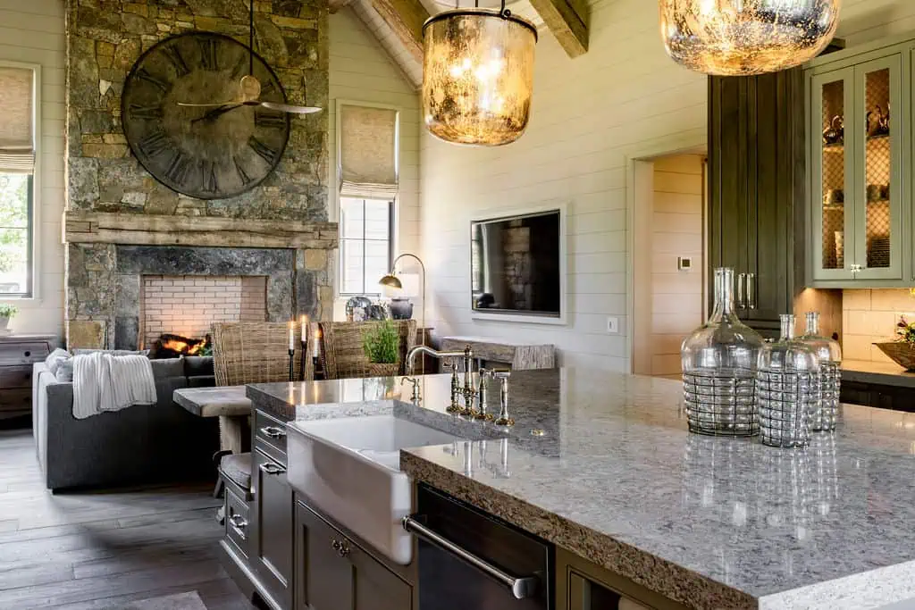 Rustic theme interior living room