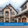 builder selecting guide mansion with stone facade