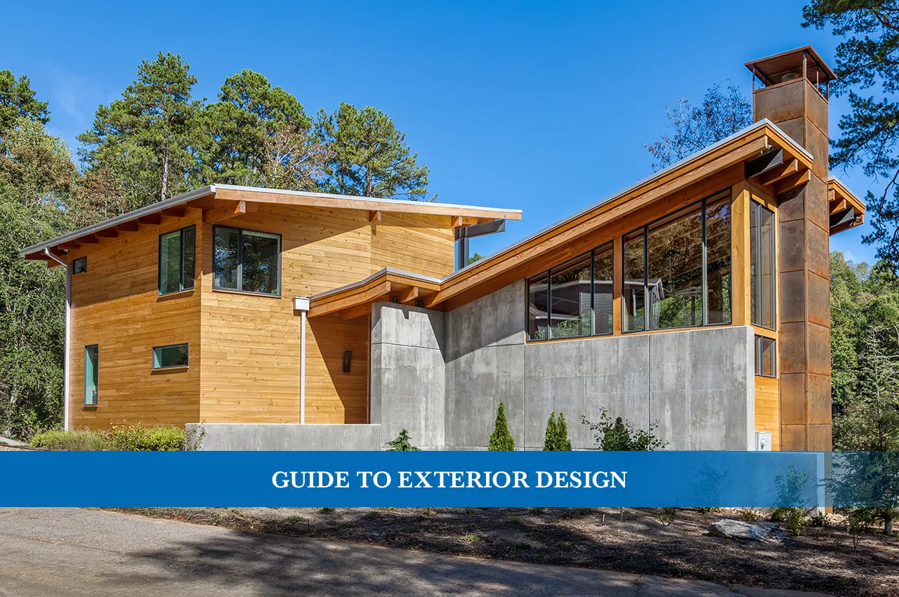 exterior design guide with geometric home