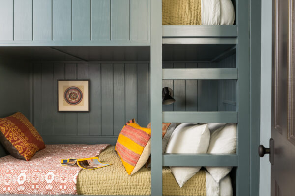 grey wood bunk beds