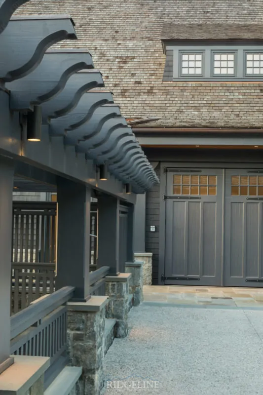 exterior of the cliffs mansion garage