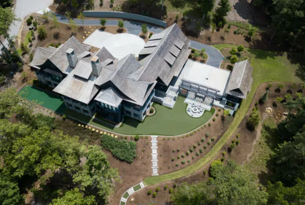 aerial view of the cliffs mansion