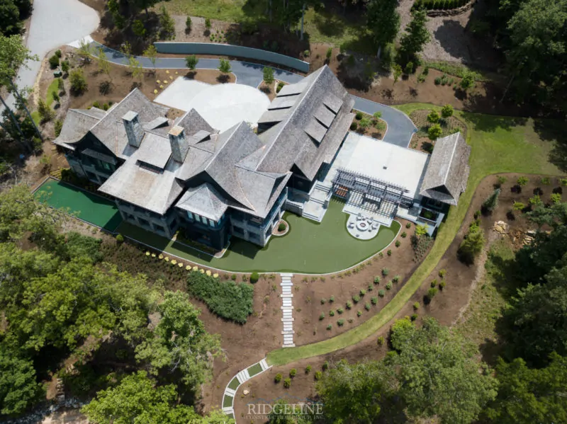 aerial view of the cliffs mansion