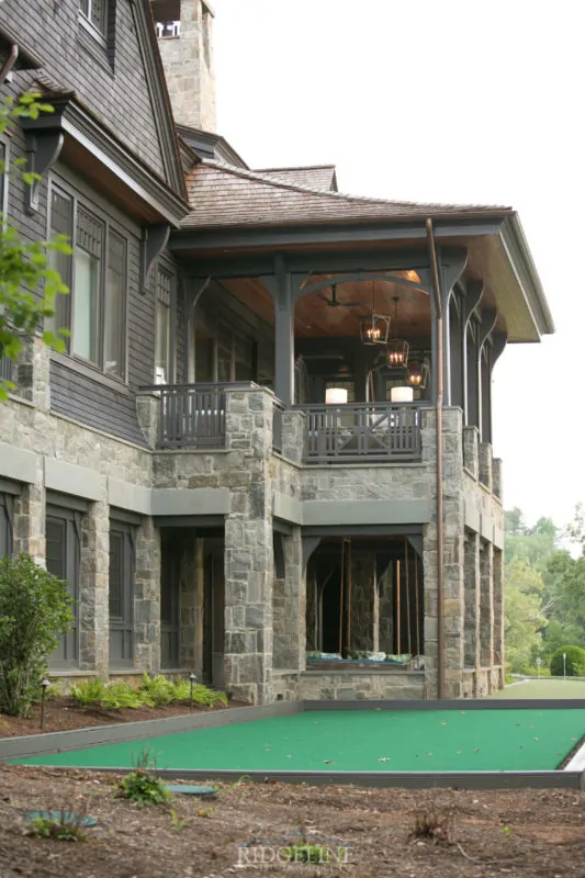 mansion with putting green close