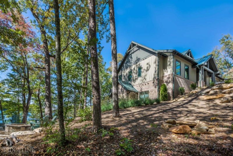 backyard of mountain home