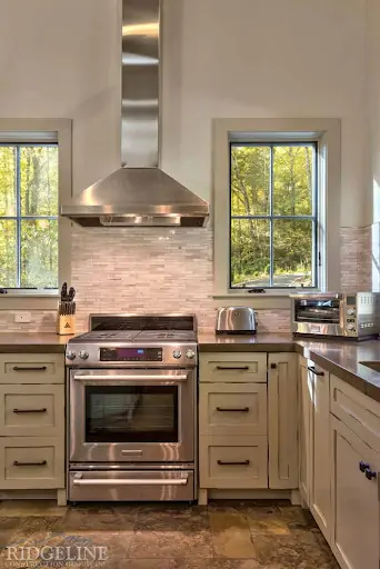 eco-friendly stove top with windows on either side