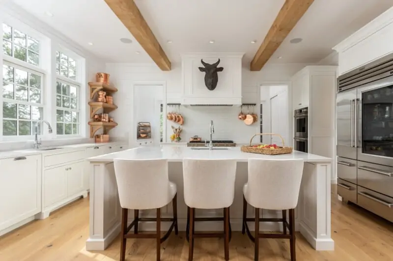 Kitchen Island with Chairs Around it