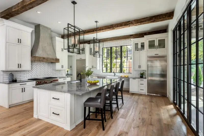 Kitchen Island with Chairs Around it